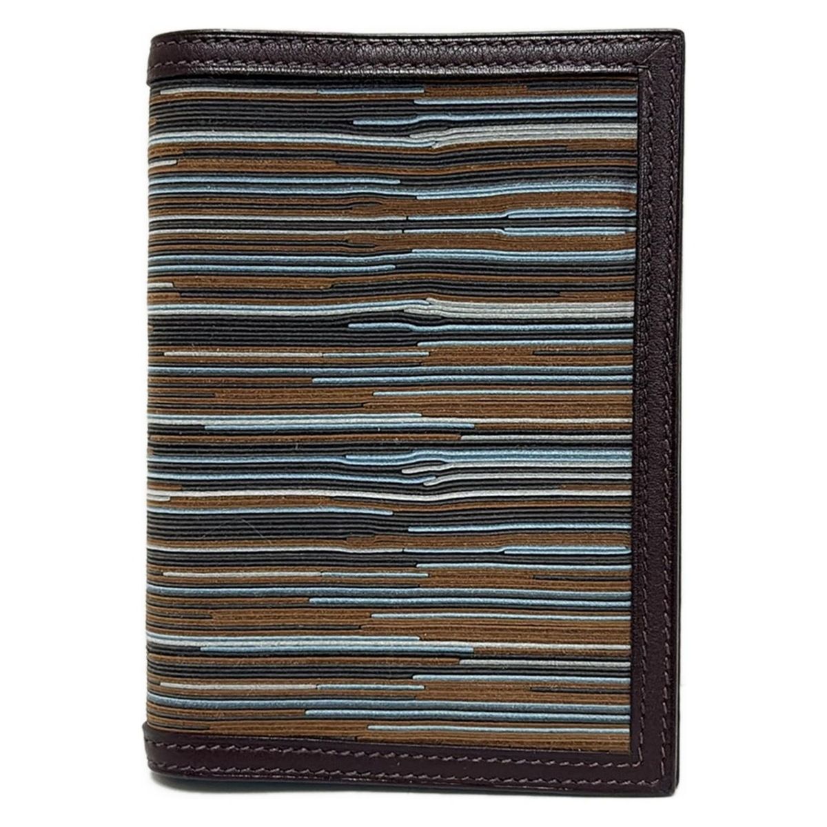 HERMES エルメス 手帳 アジェンダGM ダークブラウン×ライトブルー×マルチ