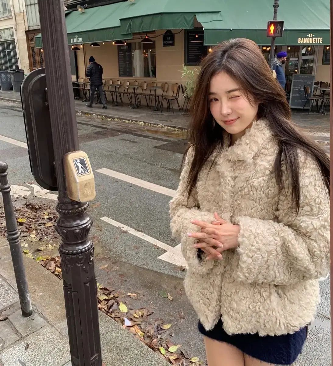 ザ バーネット エコー ファー ジャケット アイボリー