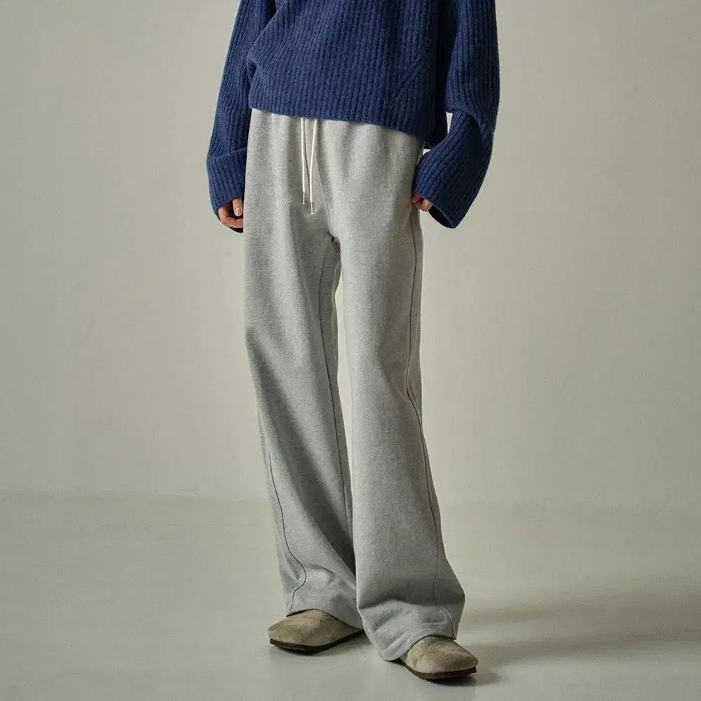 FACADE PATTERN ファサードパターン ワイド フレンチ スウェット パンツ グレー M