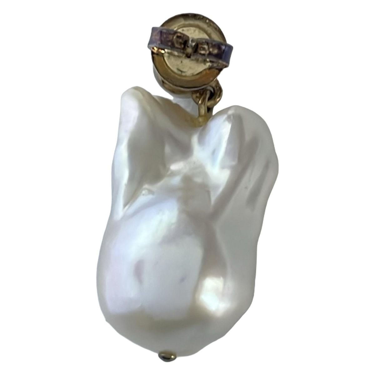 BOTTEGA VENETA ボッテガヴェネタ ピアス 白 ゴールド 黒 片側 シマウマ