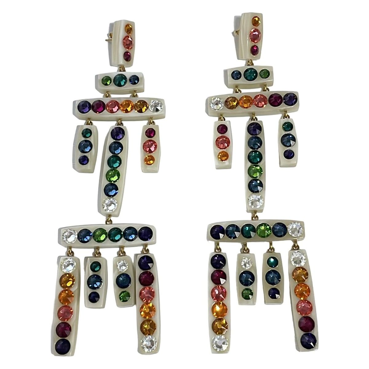 GUCCI グッチ ピアス - アイボリー×マルチ