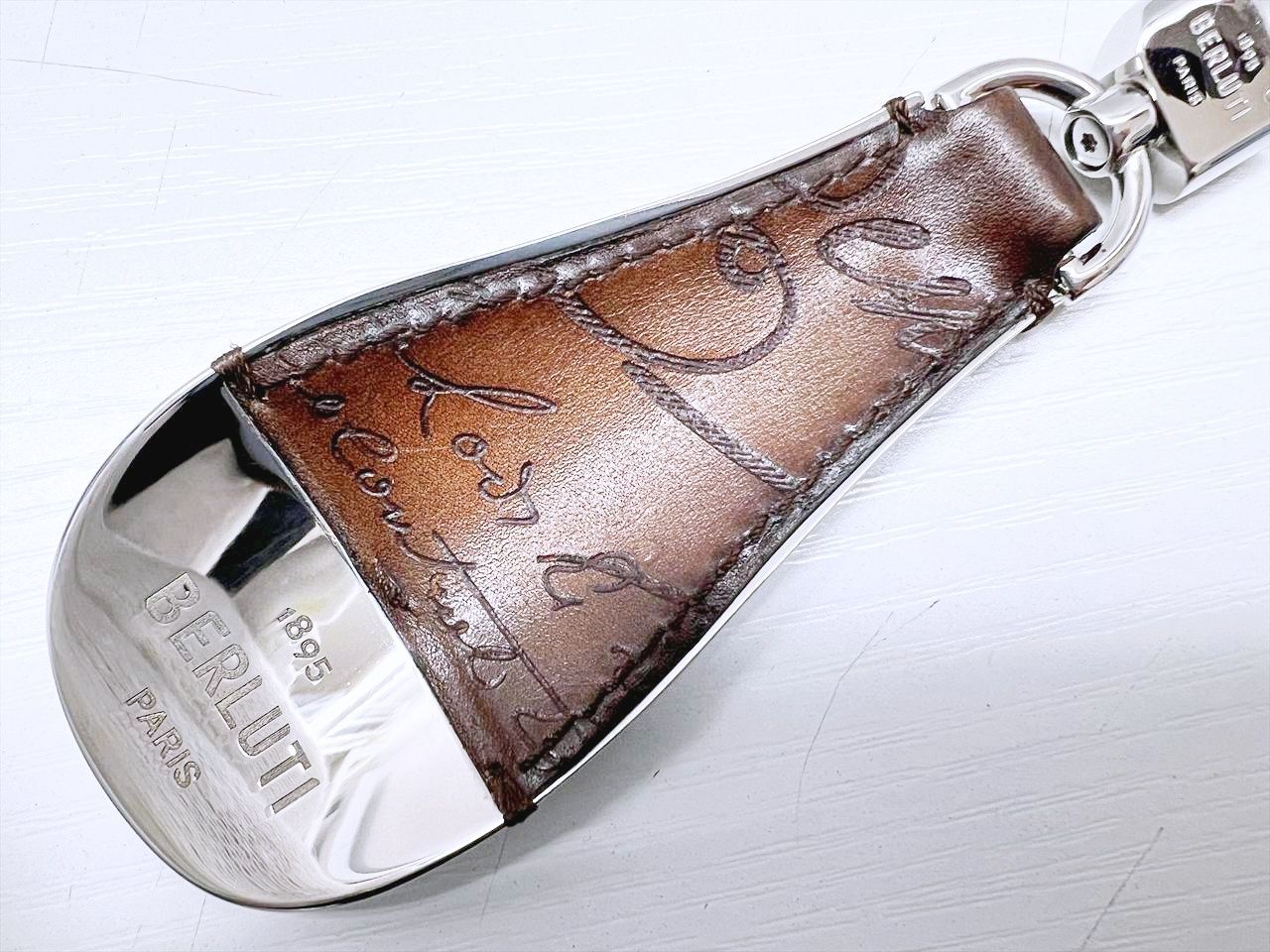 美品 Berluti ベルルッティ シューホーン キーリング ヴェネチアン