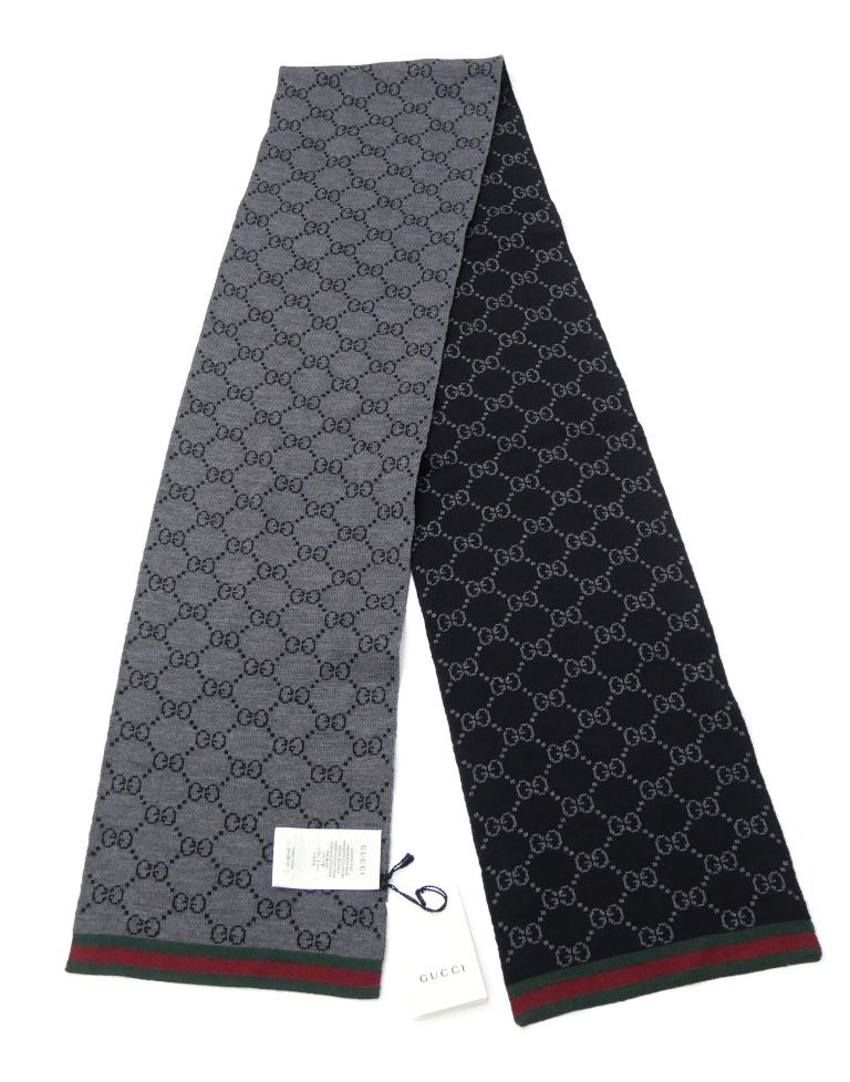 黒×グレー ウール