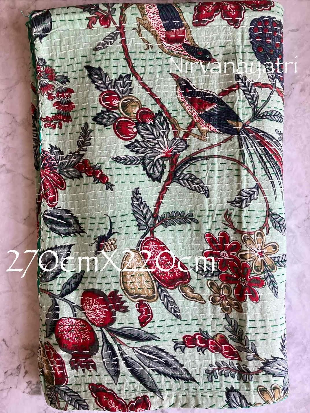 50's柄マルチカバー2枚 ブルーパレット