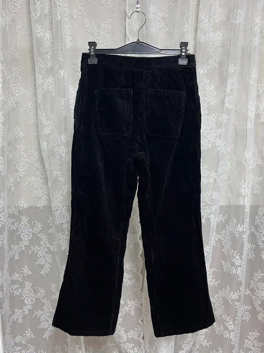 36 SANDRO コーデュロイ ブーツカット パンツ ブラック