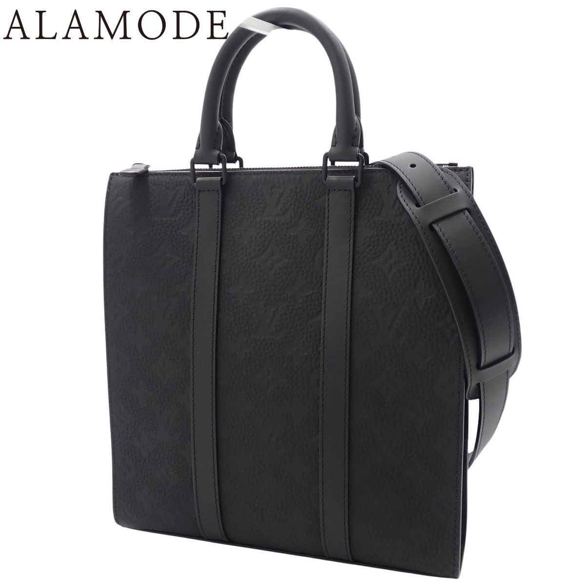 LOUIS VUITTON ルイ ヴィトン モノグラム トリヨン サックプラ･クロス トートバッグ 2 WAY ショルダー 肩掛け 斜め掛け トート モノグラムトリヨンレザー ブラック黒 ブラック金具 M 21884 メンズ アラモード