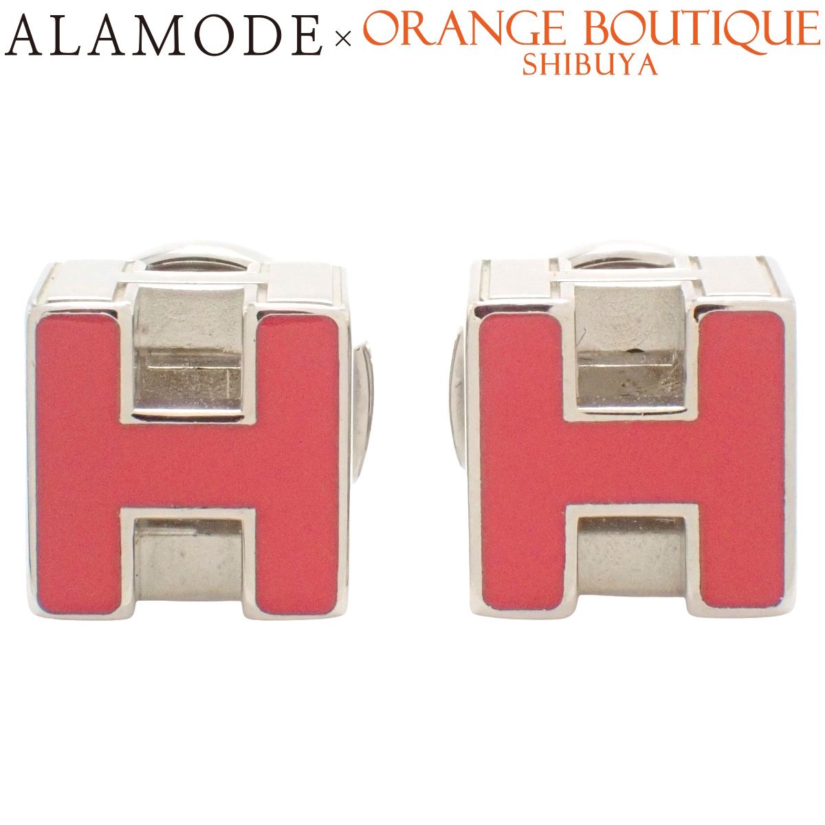 HERMES(エルメス) カージュ ド アッシュ Hキューブ ピアス メタル