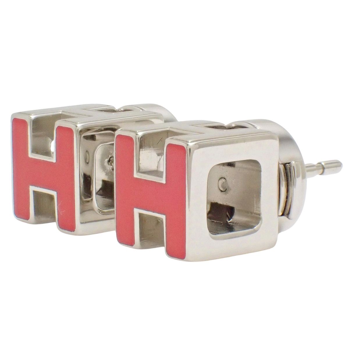 HERMES(エルメス) カージュ ド アッシュ Hキューブ ピアス メタル