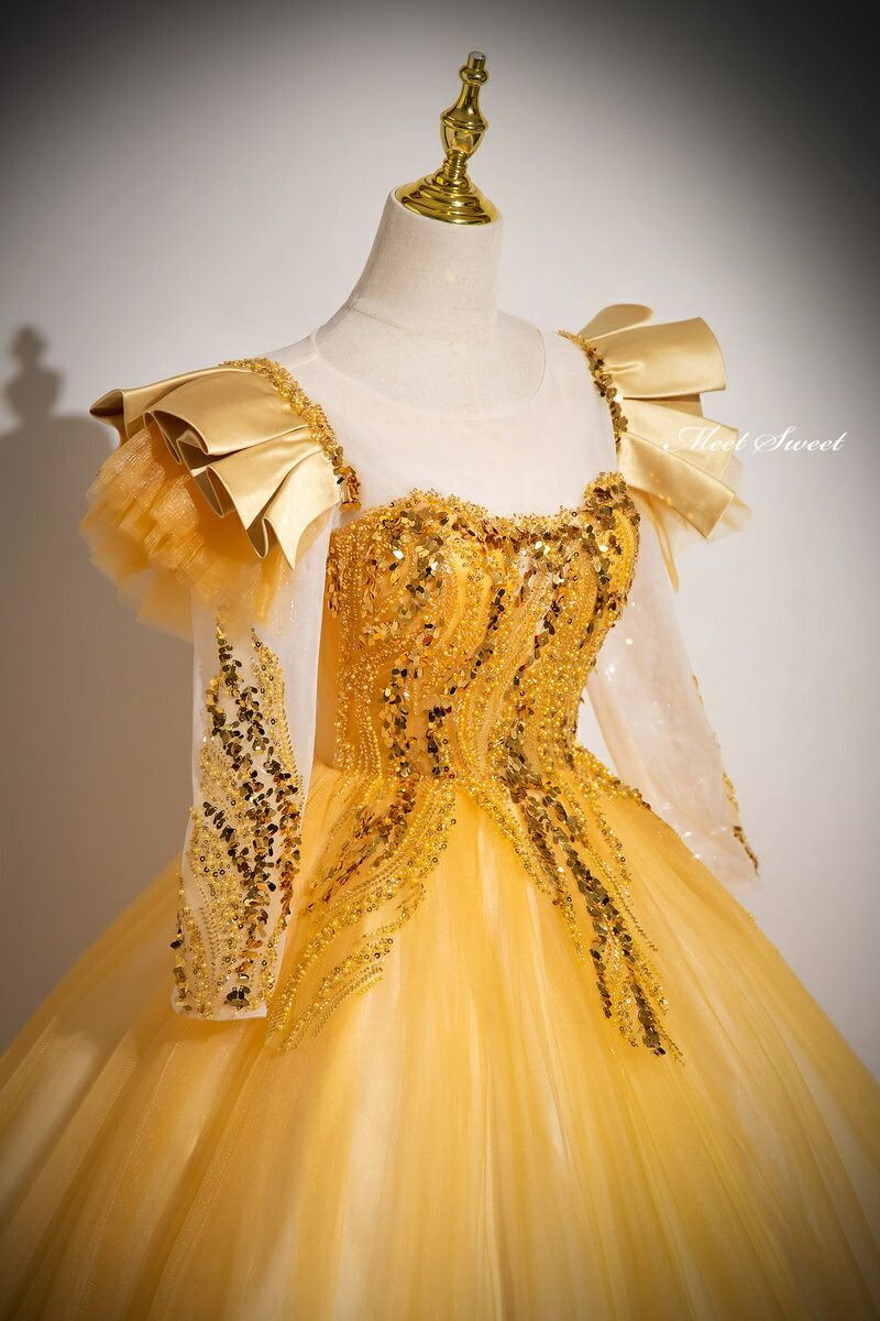 フリル ロングドレス