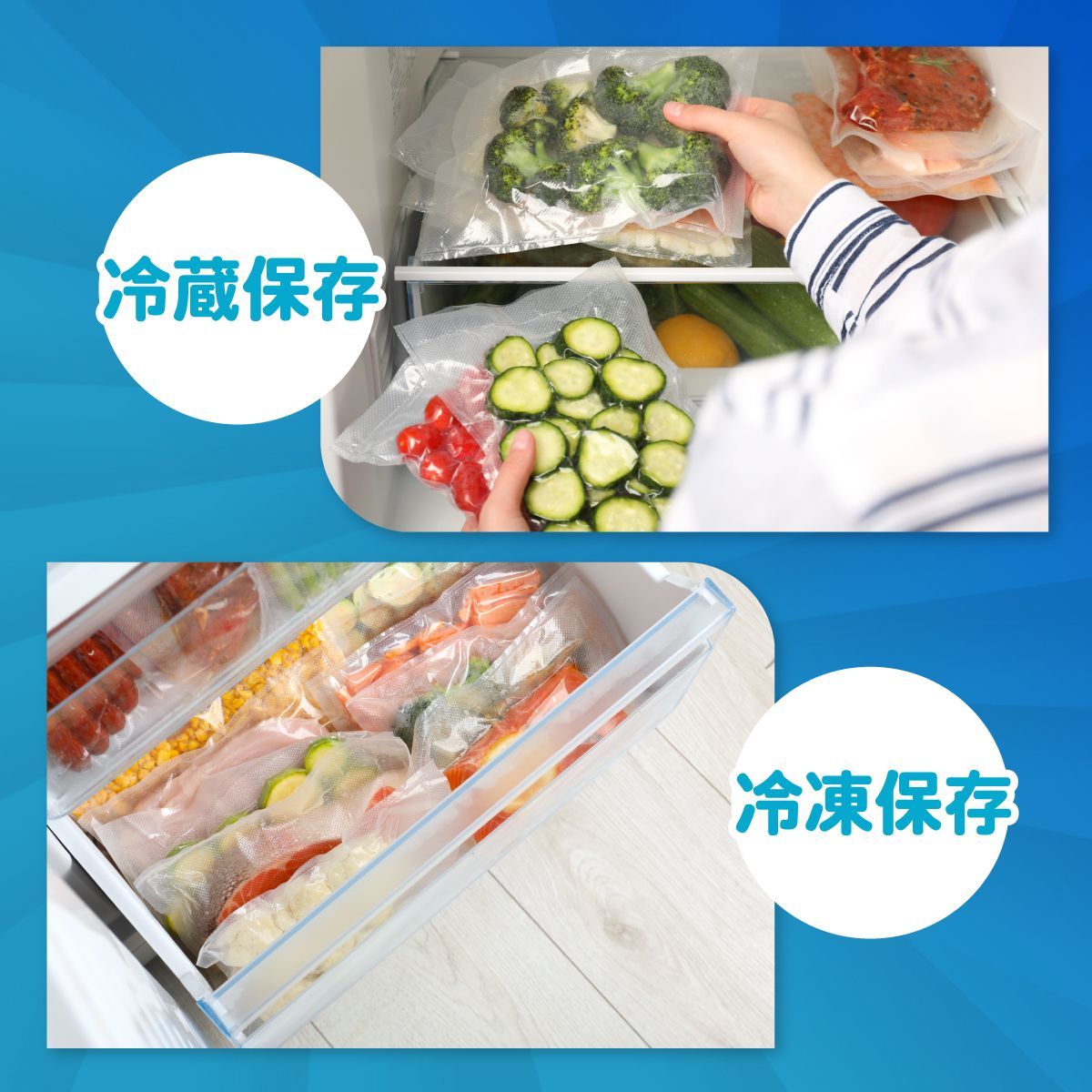 真空パック器用ロールフィルム(28cm幅 10本 + 20cm幅 10本) 計20本