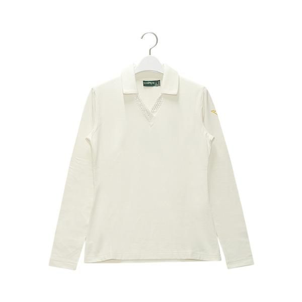 シェルボ CHERVO レディース 秋冬 保温 断熱 裏起毛 ストレッチ スキッパー襟長袖シャツ 032 27011 ch