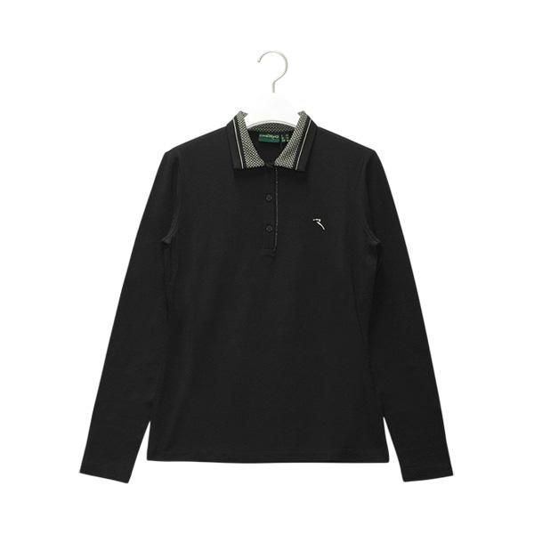 シェルボ CHERVO レディース 秋冬 保温 断熱 裏起毛 ストレッチ長袖ポロシャツ 04 ホワイト 19 ブラック 032-27911-ch スイング練習用品 口コミゴルフ用品