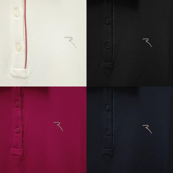 裏起毛 ストレッチ長袖ポロシャツ