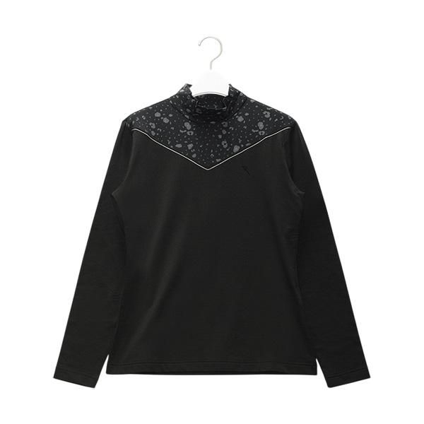 シェルボ CHERVO レディース 秋冬 スノーレオパード柄 保温 断熱 裏起毛 ストレッチ ハイネック長袖シャツ 032-27915-ch