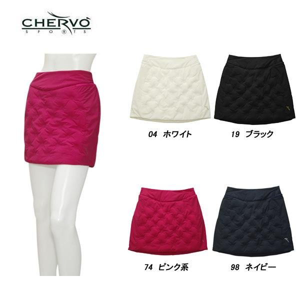 シェルボ CHERVO レディース 秋冬 断熱性 保温性 通気性 撥水 ４WAYストレッチスカート 04 ホワイト 19 ブラック 032-77070-ch