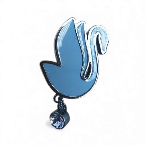 スワロフスキー 5723317 CRM 25 SWAN PIN BLUE ピンブローチ ブルー