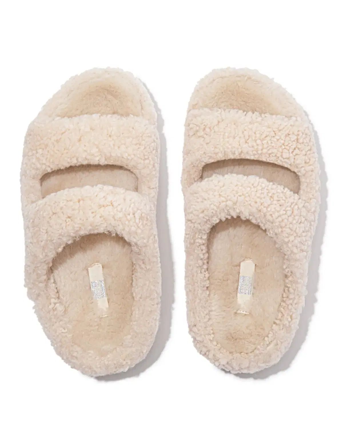 フィットフロップ レディース ウール スライド スリッパ アイボリー 245