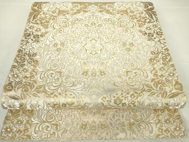 平和屋着物▽西陣 服部織物謹製 六通柄袋帯 オリエント更紗 金銀糸