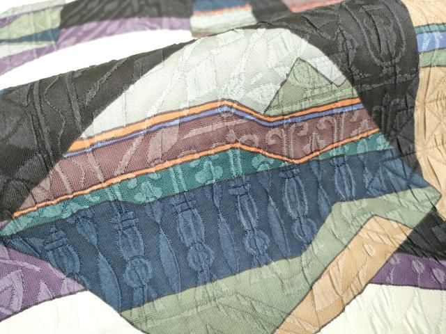 平和屋着物▽博多織 鵬翔 全通柄袋帯 ふくれ織 壁画文 正絹 逸品