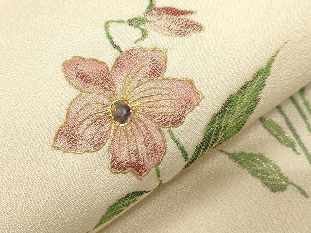 平和屋着物▽螺鈿作家 甲斐泰造 太鼓柄袋帯 螺鈿 すみれ 金糸 正絹