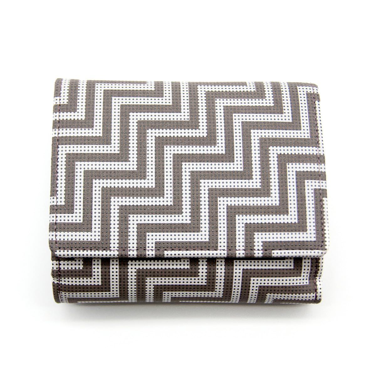 印傳屋 いんでんや 印伝 CHEVRON シェブロン 札入 ボックス 小銭入 カード入れ 伝統 甲州印伝 鹿革 漆 オリジナル ブランド No 7603