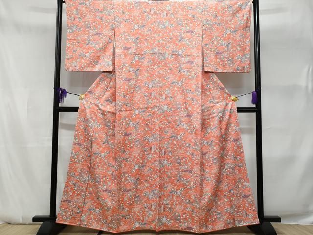 平和屋着物□上質な小紋 渡り橋風景花文 正絹 逸品 CABA7890fb - メルカリ
