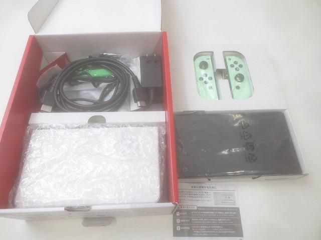 品 ゲーム Nintendo switch ニンテンドースイッチ 本体 HEG-001 有機EL ジョイコンパステルグリーン 動作品 き