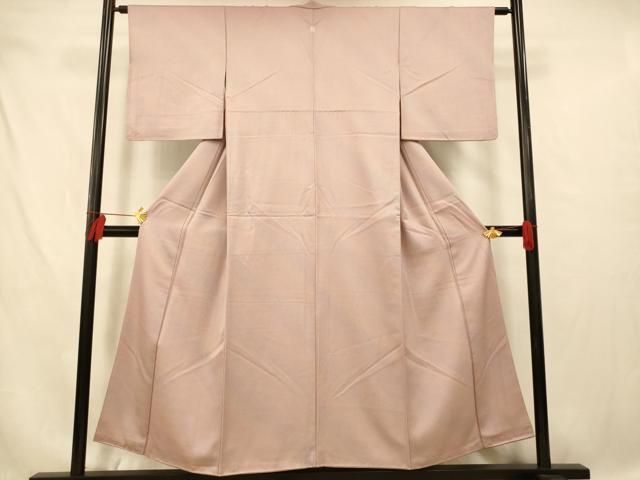 平和屋着物□上質な色無地 霞地紋 薄柿色 暈し染め 正絹 逸品