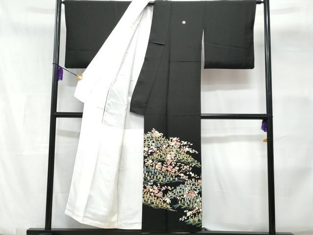 平和屋着物□豪華黒留袖 友禅 作家物 吉祥花文 正絹 逸品 CABA7901fb