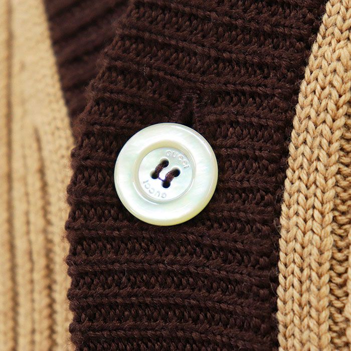 GUCCI グッチ　メンズ　ニット　カーディガン　エンブレムワッペン　イタリア製 GUCCI グッチ メンズ ニット カーディガン エンブレムワッペン イタリア製