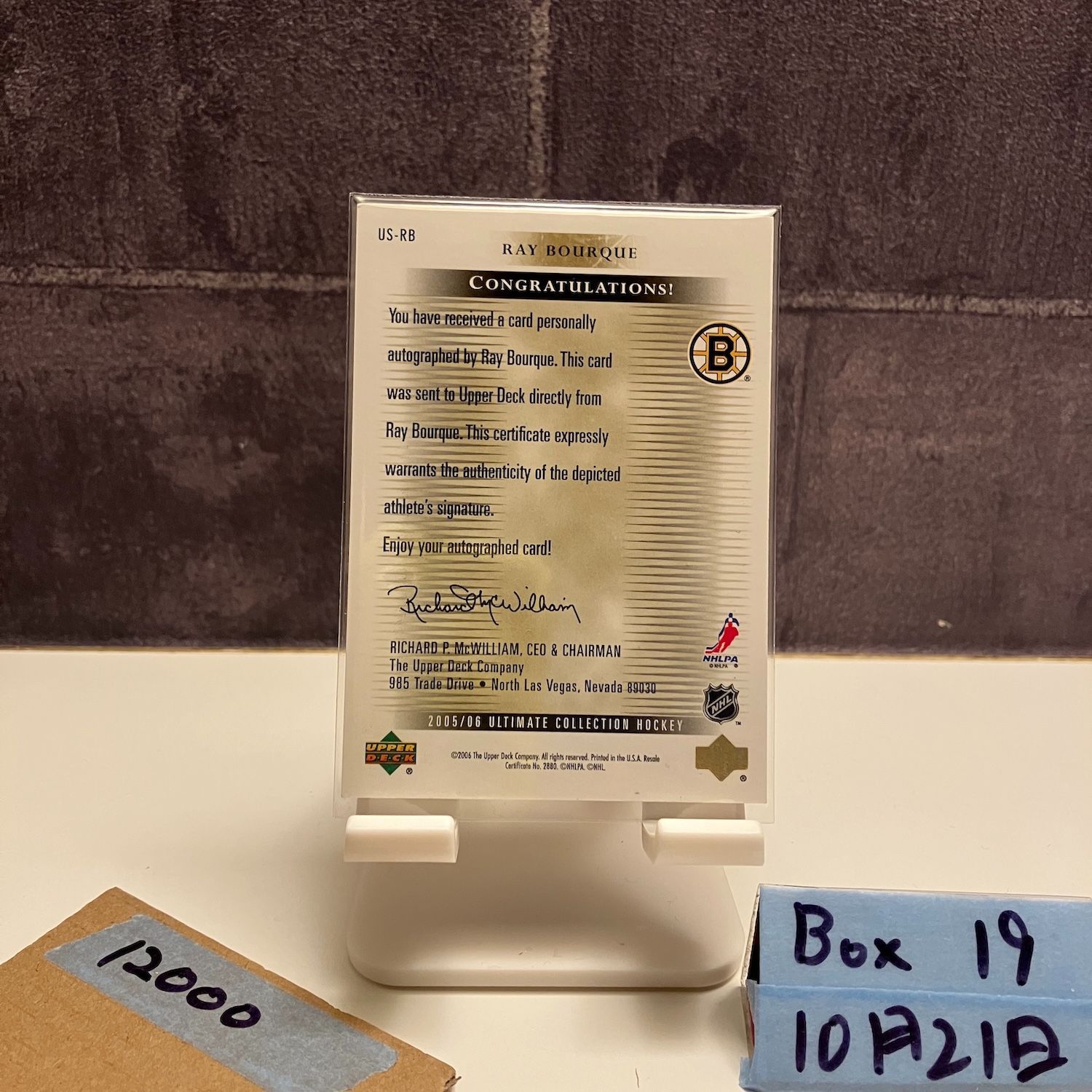 2005-06 Upper Deck Ray Bourque Boston Bruins Ultimate Collection カード