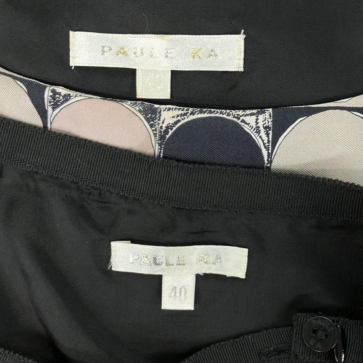 PAULEKA(ポールカ) スカートセットアップ レディース美品 - 黒×グレー