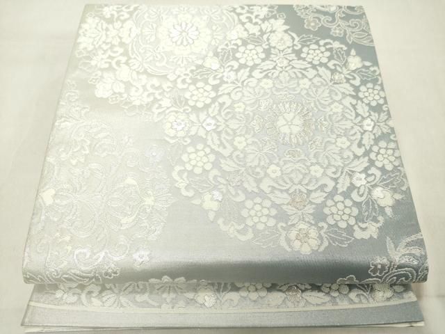 平和屋着物◎六通柄袋帯 正倉院花文 銀糸 正絹 逸品 DABA5069cd - メルカリ