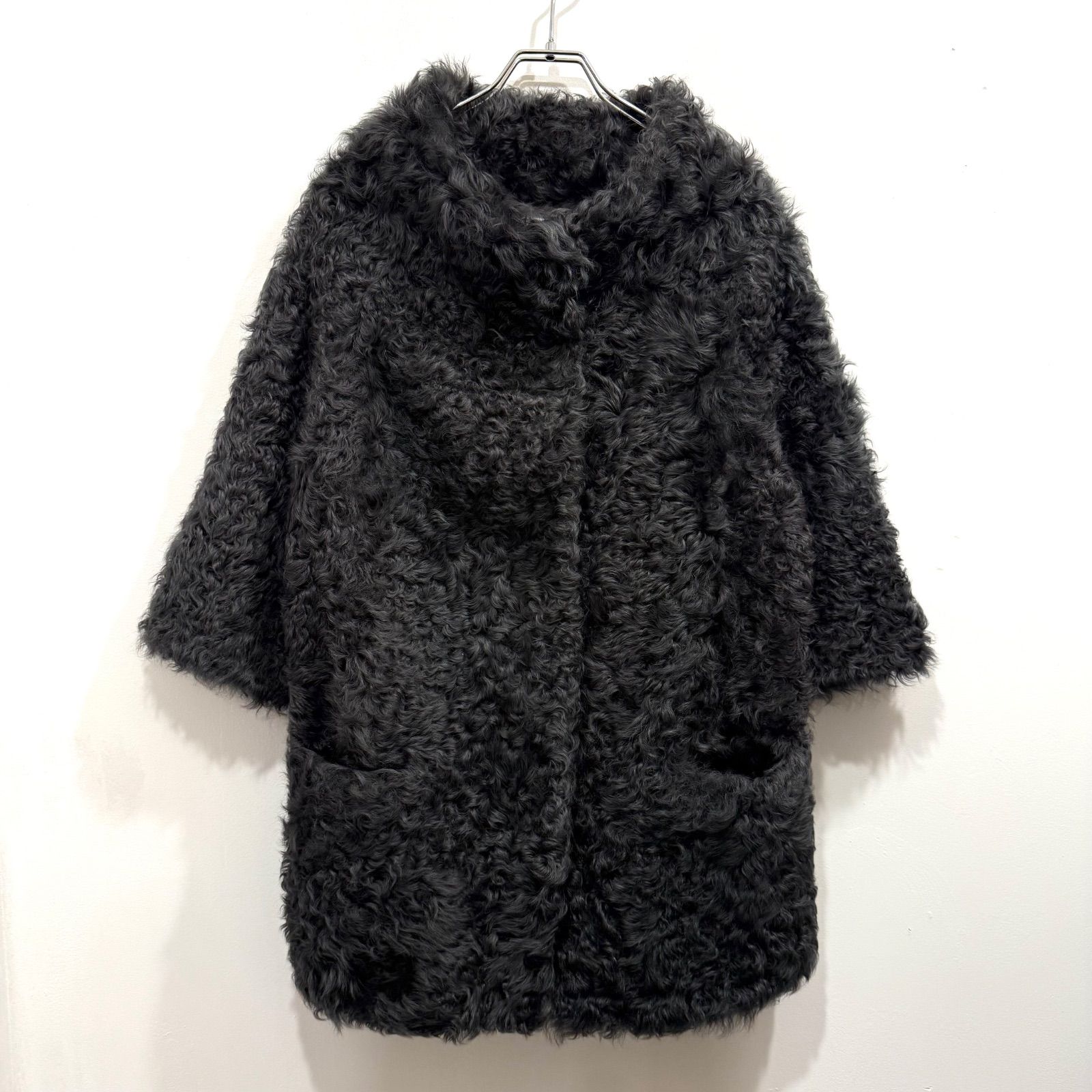 バーニーズニューヨーク カルガンラム ファーコート 毛皮