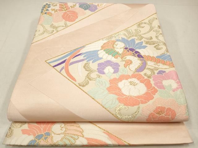 平和屋着物◎六通柄袋帯 唐織 天平鳳凰文 金糸 正絹 逸品 CABA3744qe