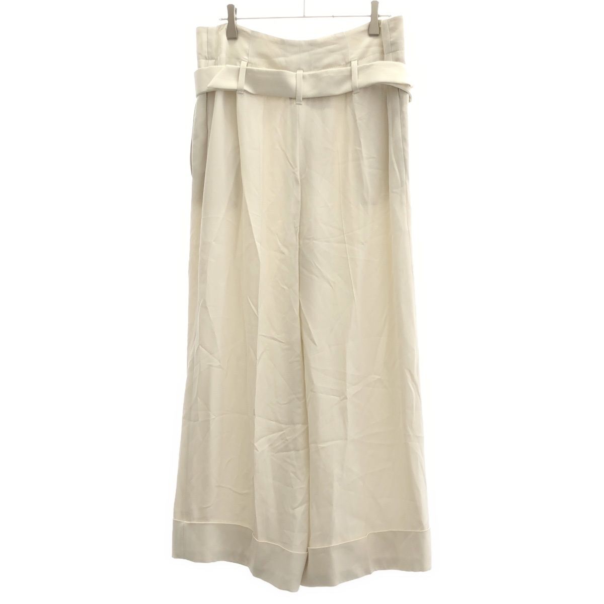 ブルネロクチネリ ベルテッドレーヨンワイドパンツ ホワイト 40