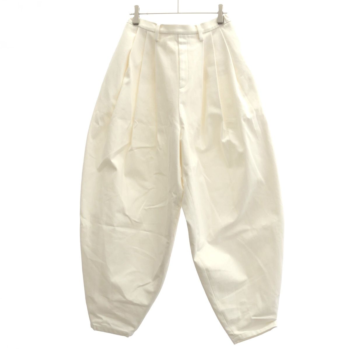 TENNE MODERN テン ハンドクラフテッドモダン 3タックワイドパンツ ホワイト S
