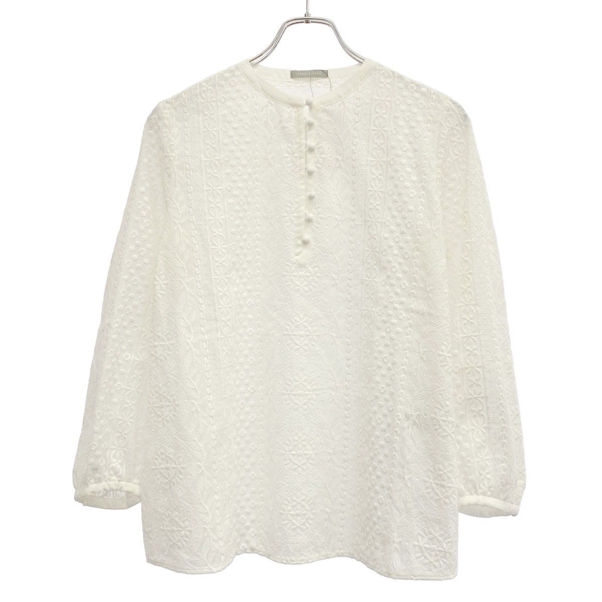 theory luxe セオリーリュクス ヘンリーネックレースブラウス 8308265