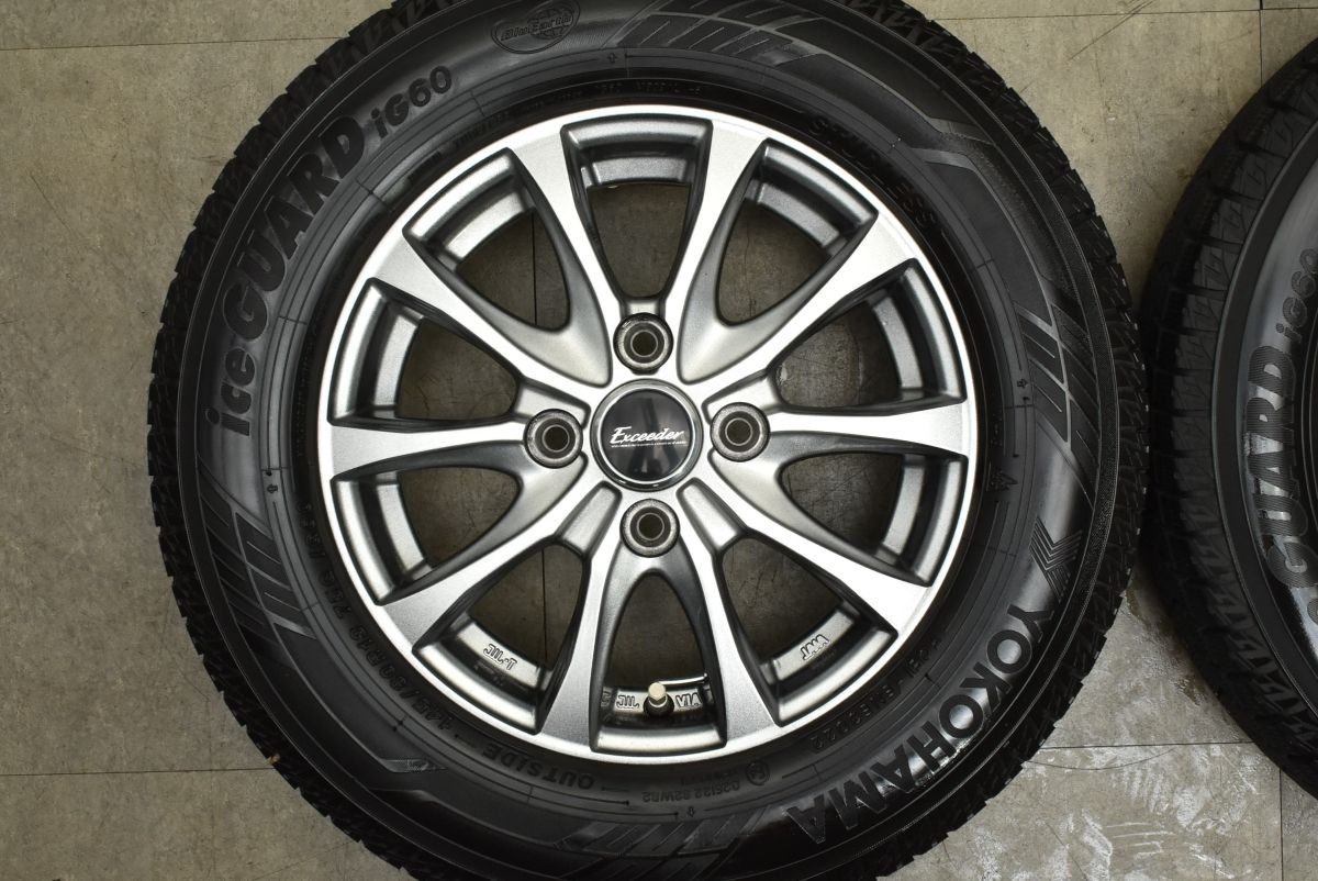  バリ溝 エクシーダー 13 in 4 00 B 45 PCD 100 ヨコハマ アイスガード iG 60 145 80 R N BOX WGN ワゴンR スペーシア アルト タント 13インチ タイヤ ホイールセット