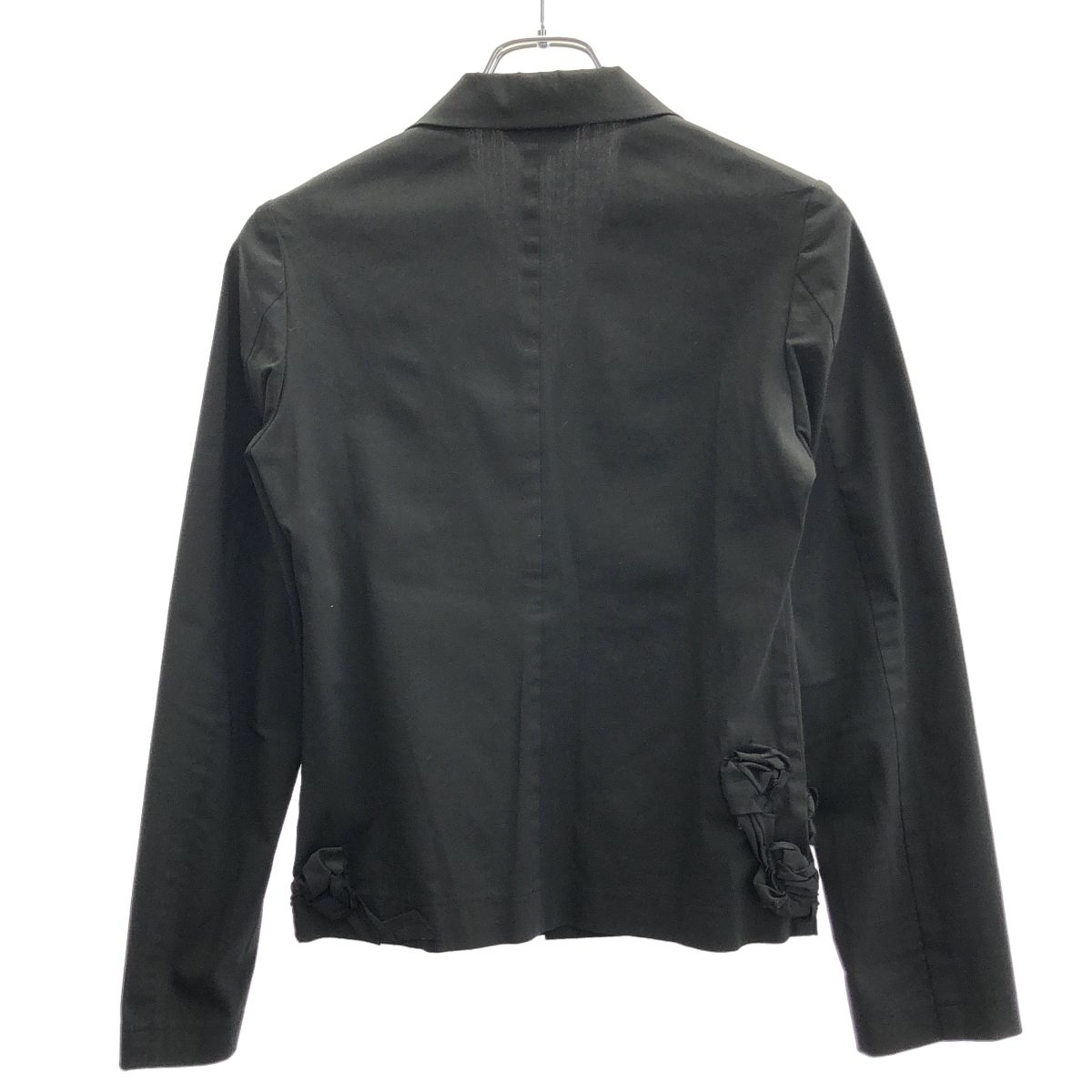 robe de chambre COMME des GARCONS ローブドシャンブル コムデギャルソン 2003 SS フラワーモチーフポリエステルジャケット RI-J 015 ブラック M