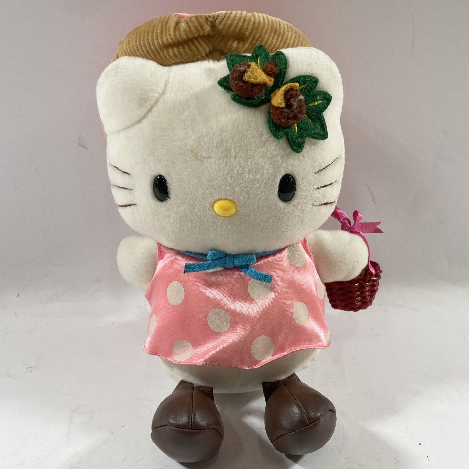 ☆ 希少 レア ハローキティ ぬいぐるみ どんぐり 帽子 水玉 マスコット