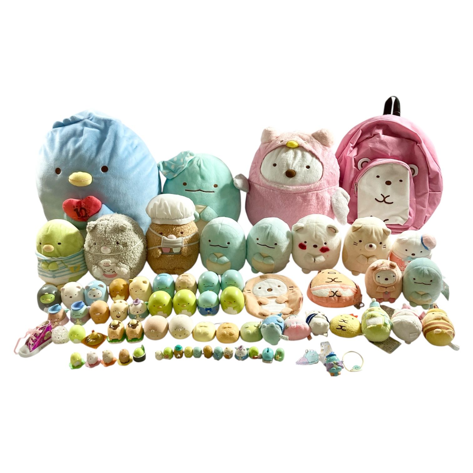 すみっコぐらし グッズ 約70点 まとめ商品 ぬいぐるみ リュックサック ポーチ マスコット ねこのきょうだい ペンギン 3.7 kg