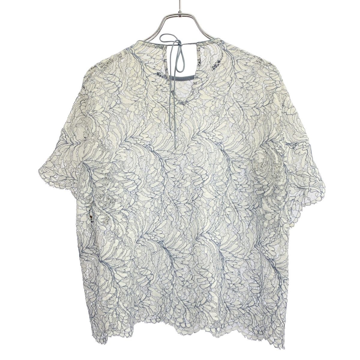 Drawer ドゥロワー レースプルオーバーブラウス 6521-299-0897 ホワイト 36