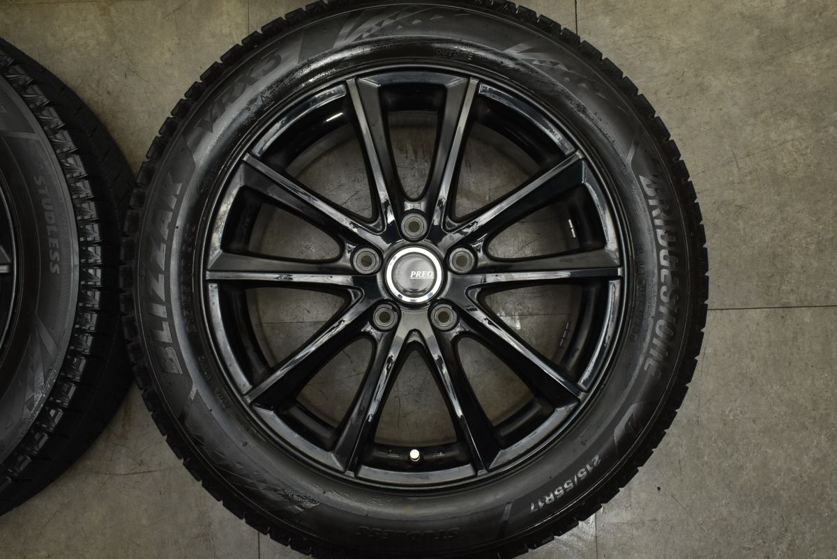 超バリ溝 VRX3付】PREO 17in 7J +53 PCD114.3 ブリヂストン ブリザック