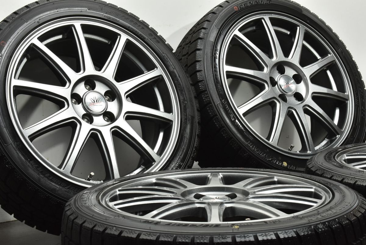 超バリ溝 ロクサーニスポーツ SP 10 17 in 7 J 48 PCD 100 グッドイヤー アイスナビ7 215 45 R CT 200 h プリウス 86 インプレッサ BRZ