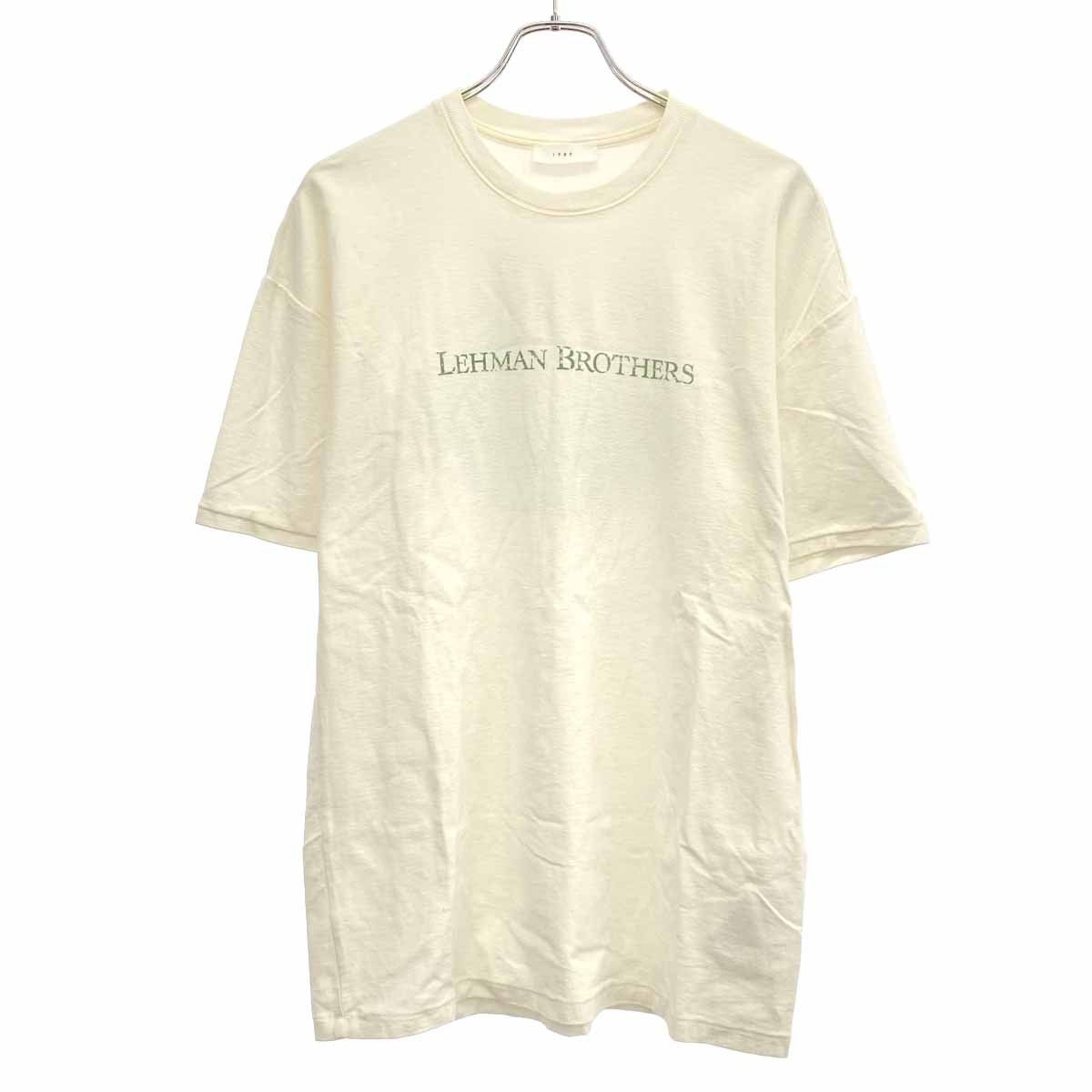 【数量限定，大得価】 1989 STUDIO ナインティーンエイティーナイン LEHMAN BROTHERS Tシャツ  ホワイト S Tシャツ