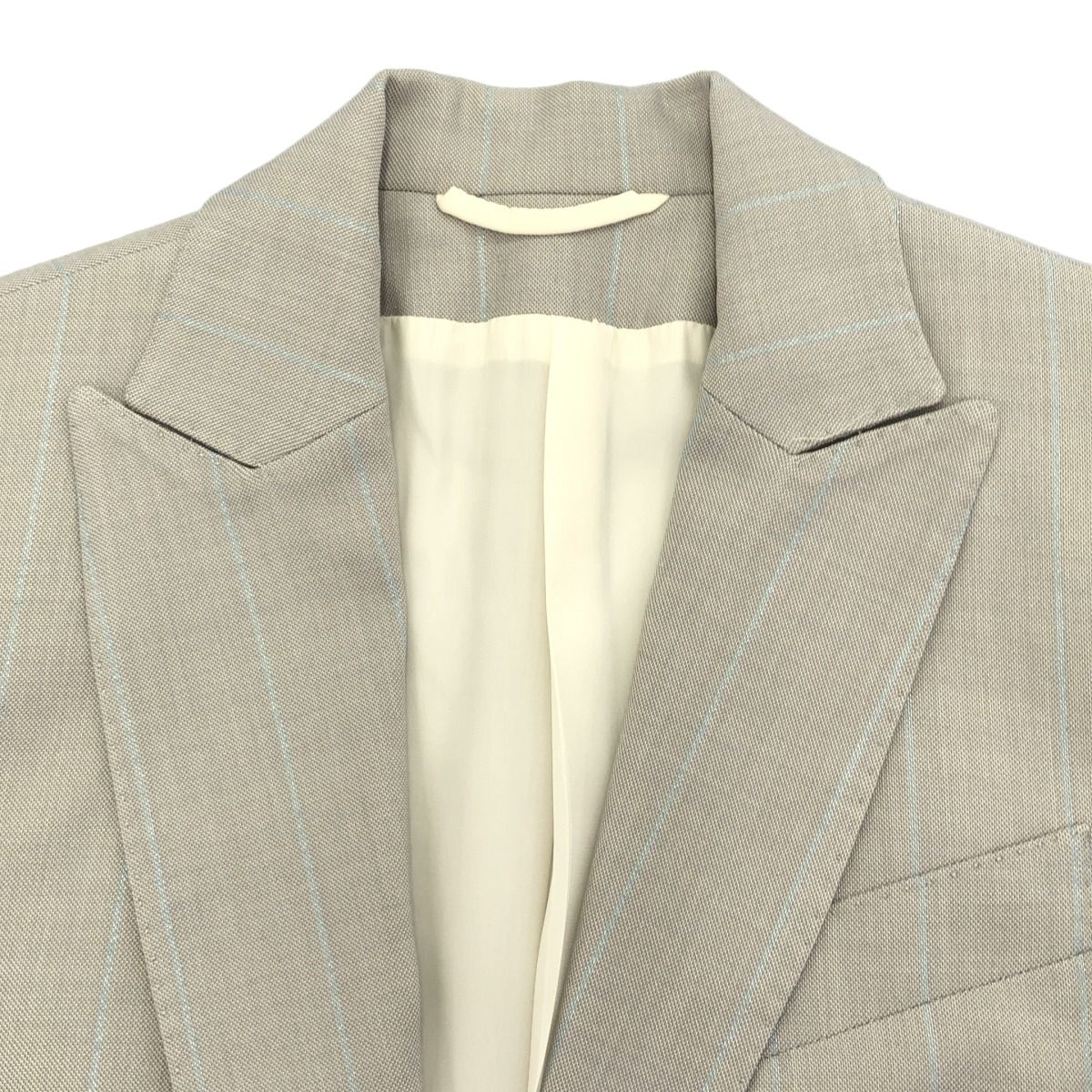 Kiton キートン ウールシルクストライプセットアップスーツ ライト