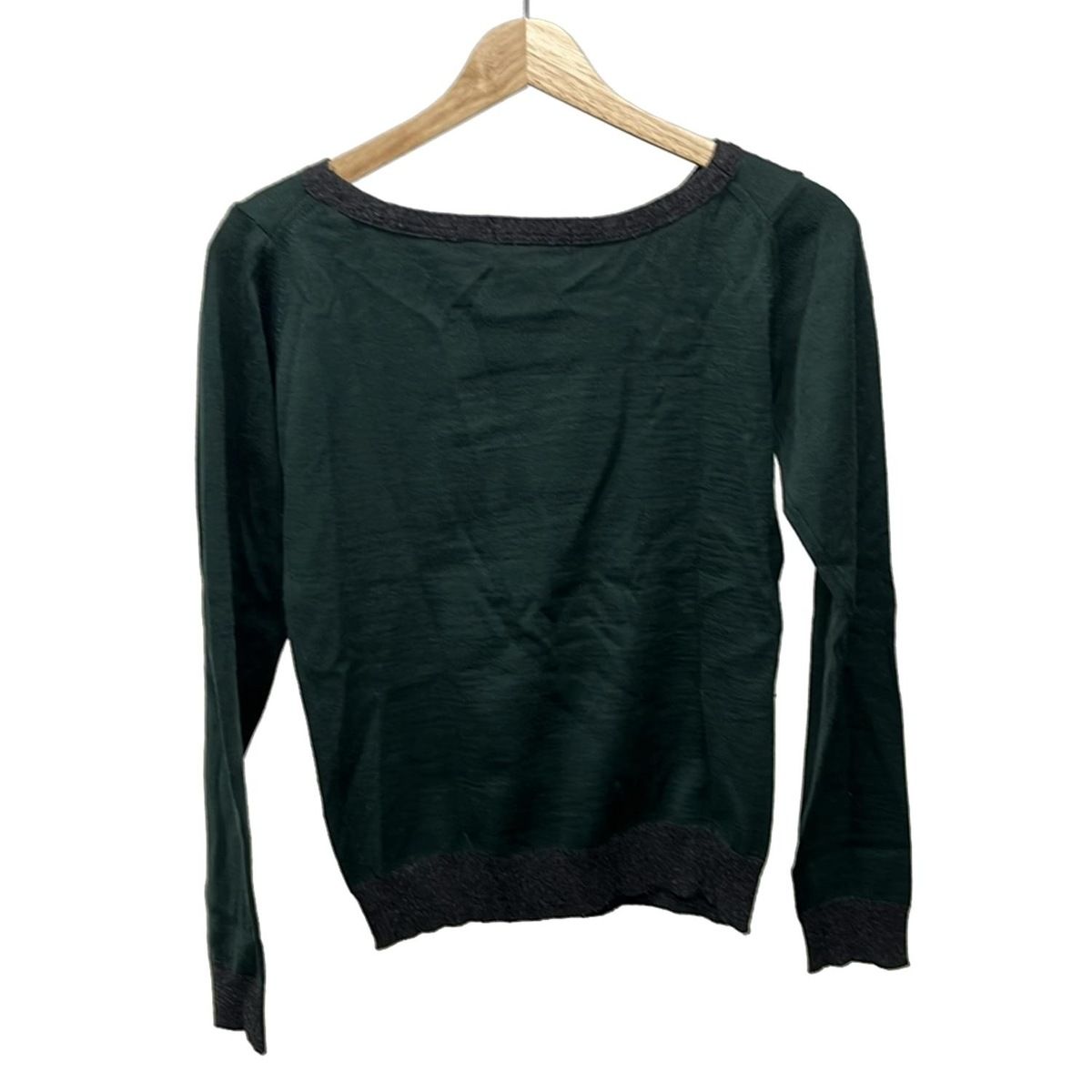 Y s ワイズ 長袖セーター サイズ3 L レディース - ダークグリーン×ダークグレー