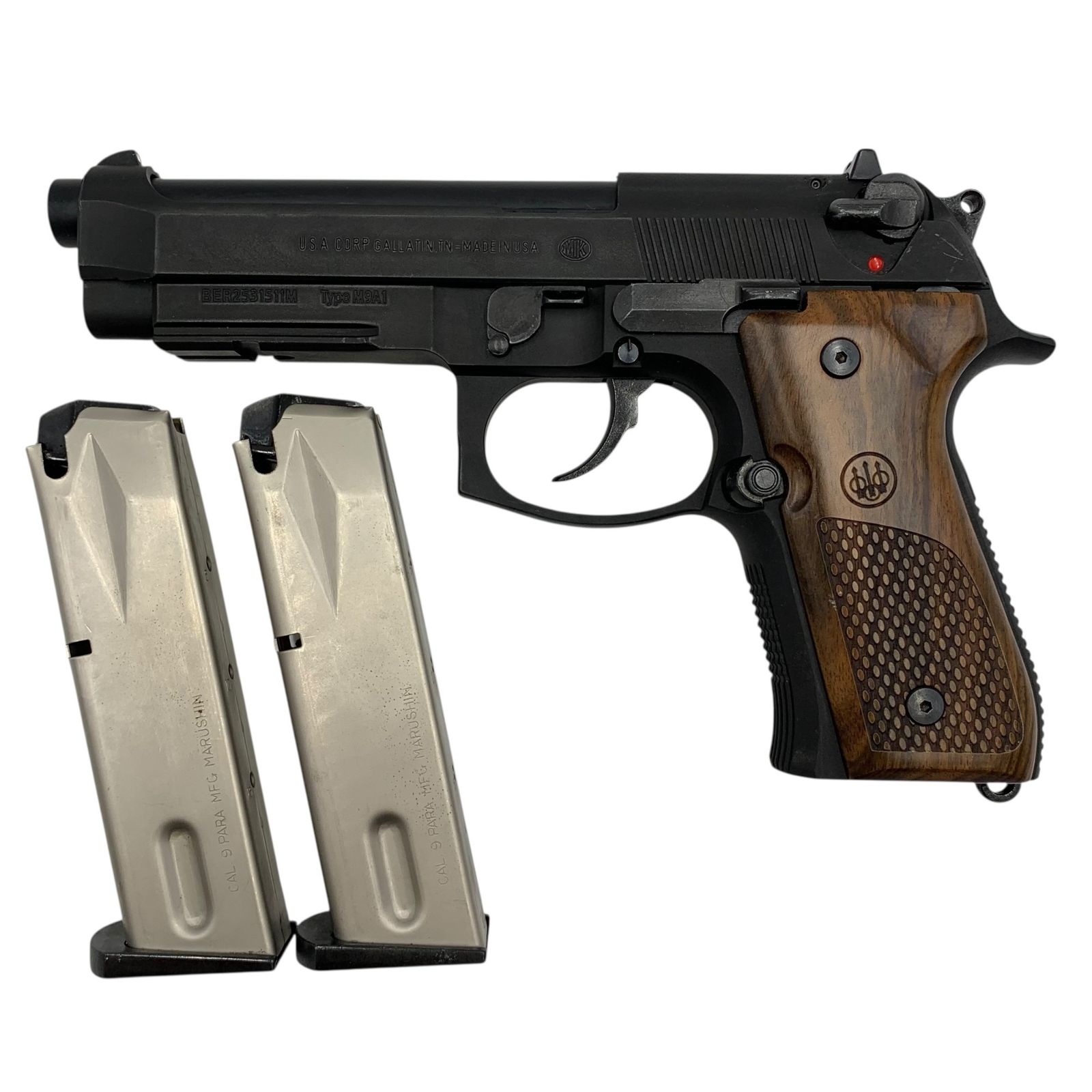 Beretta M9A1 9mm パラベラム 本体 木製グリップ マガジン2個 目立つ傷