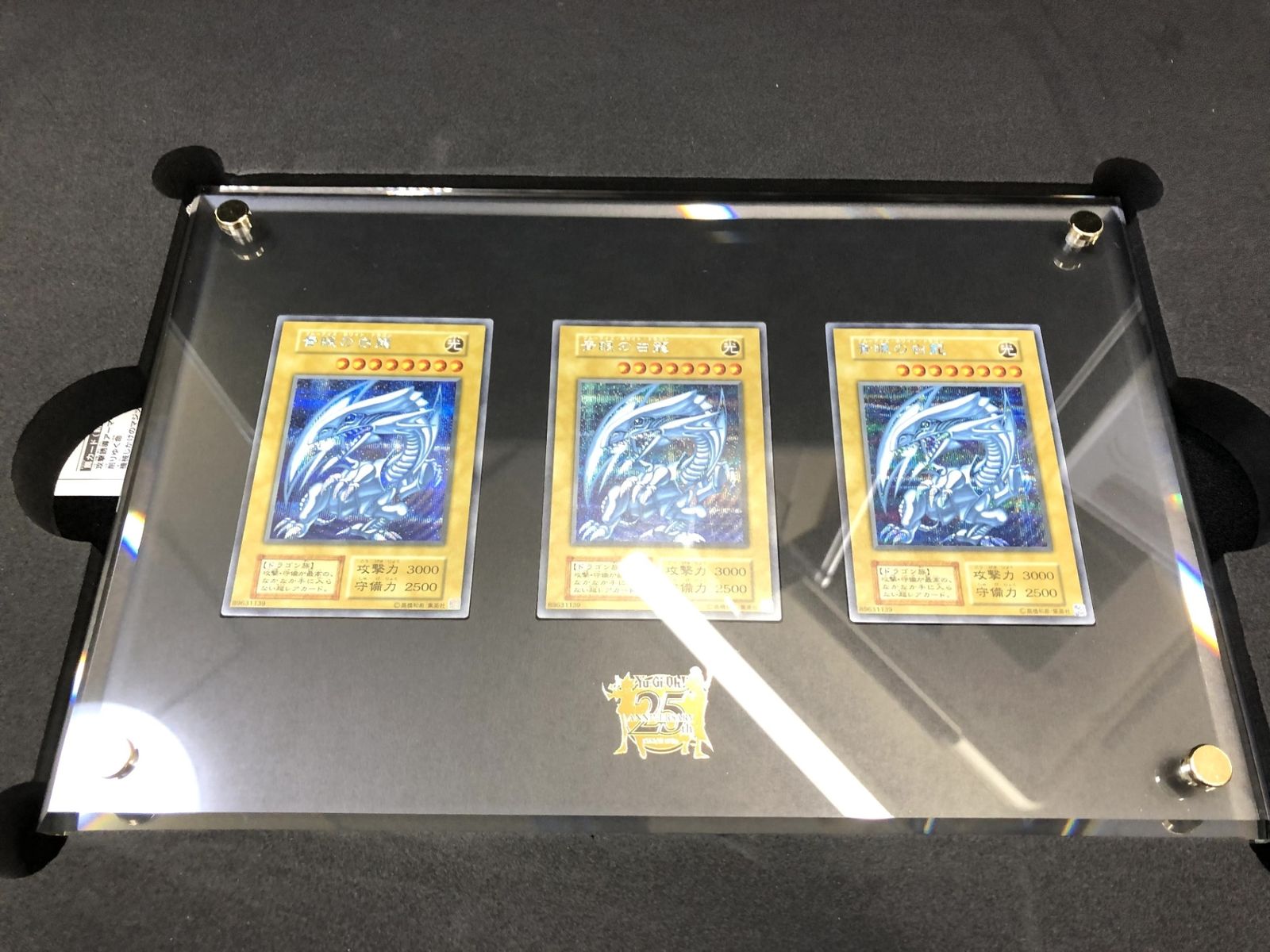 遊戯王 25 th ANNIVERSARY 青眼の白龍 ブルーアイズ ホワイトドラゴン ディスプレイケース アルミケース